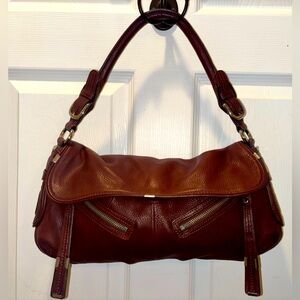 B MAKOWSKY LEATHER SHOULDER HOBO BAG - Never Used 9x15